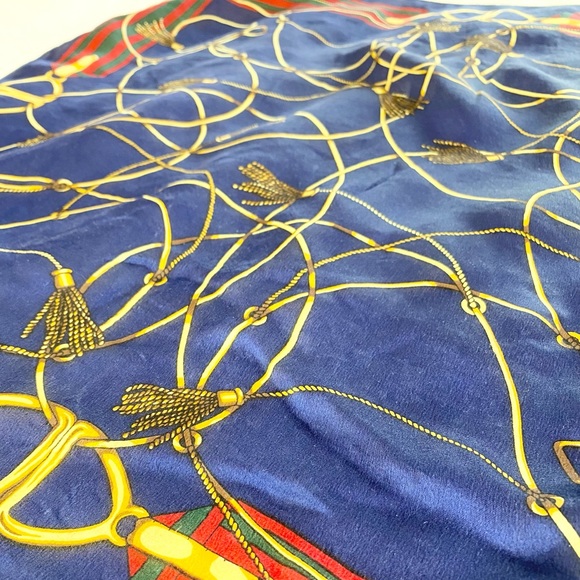 100% Silk Square Scarf, Headband, Bag Accessory - Picture 5 of 9